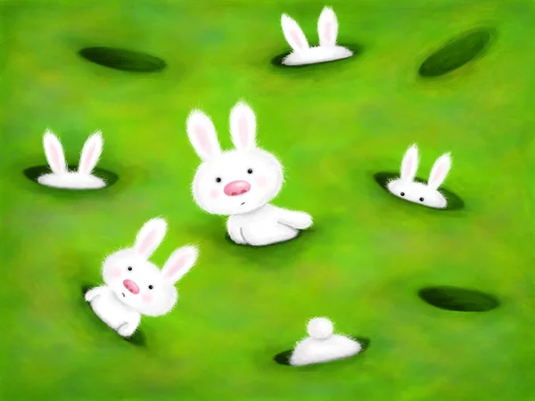 Curious bunnies — Stock Photo, Image