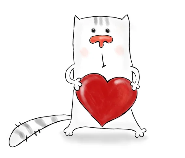 猫の心臓 — ストック写真