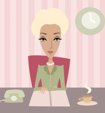 Business lady clipart