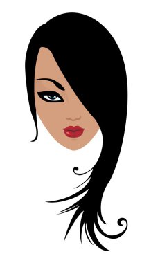 Girl's face clipart