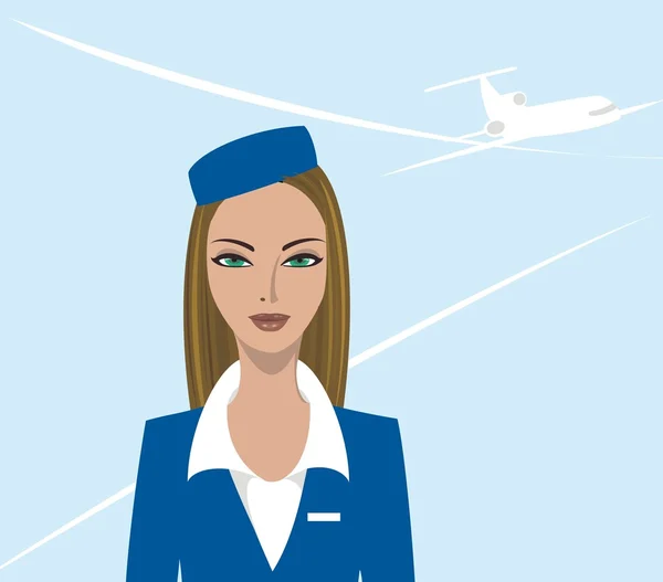 stock vector Air hostess