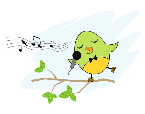 Birdie şarkıcı — Stok Vektör