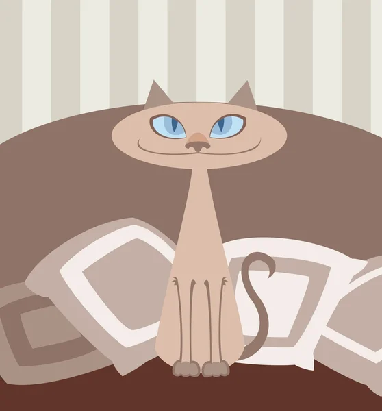 Oryantal kedi — Stok Vektör