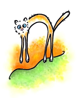 Silly cat clipart