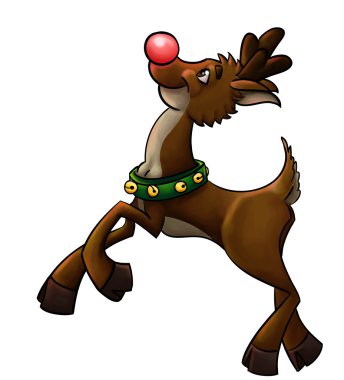 Rudolph the red nose reindeer clipart