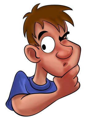 The inquirer Boy clipart