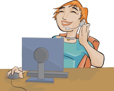 kız ve bir bilgisayar