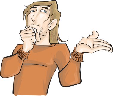 Thinking boy clipart