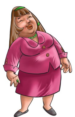 The woman fat clipart