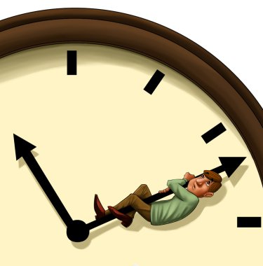 Stopping the time clipart