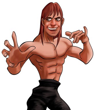 Martial arts fighter clipart