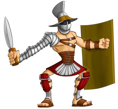 Cartoon gladiator clipart