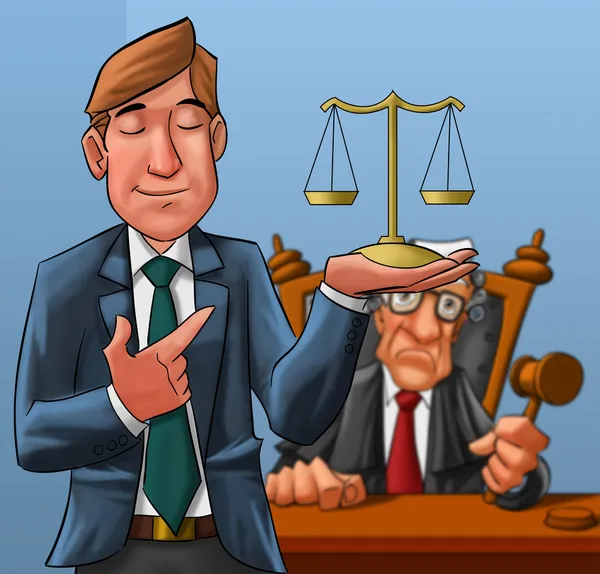 Юрист и судья — стоковое фото