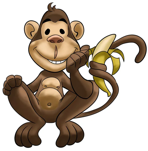 Mono feliz —  Fotos de Stock