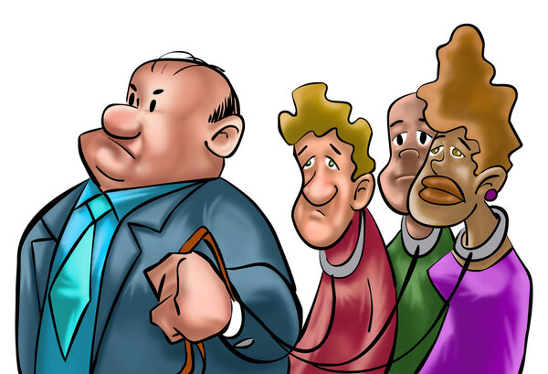 Boss with his slaves