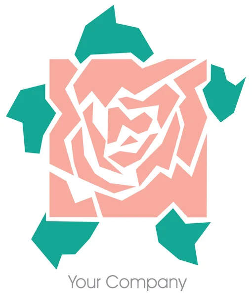 Růžové logo — Stock fotografie