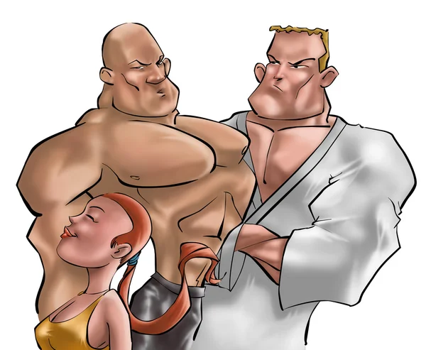 The gym fighters — Stock Photo, Image