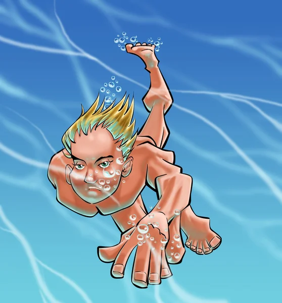 Niño nadador — Foto de Stock