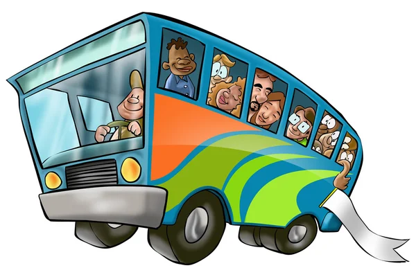 Большой автобус — стоковое фото