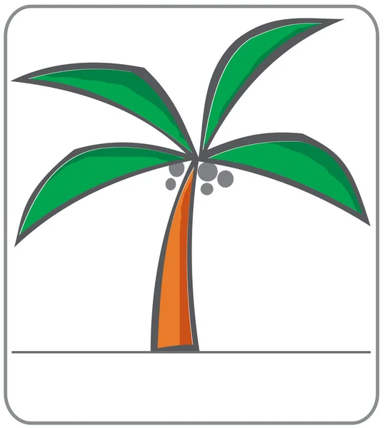 Simple palm tree — Zdjęcie stockowe