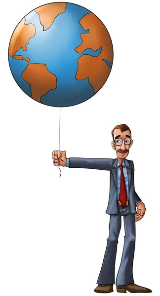 Earth my balloon — Stock Photo, Image