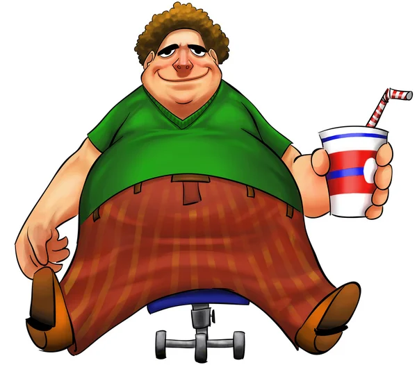 Menino gordo — Fotografia de Stock
