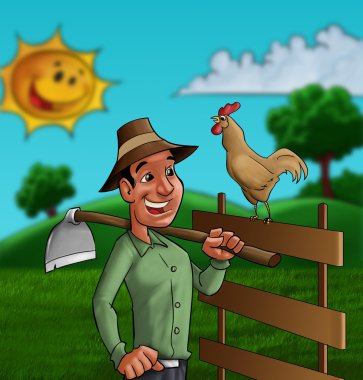 The farmer clipart