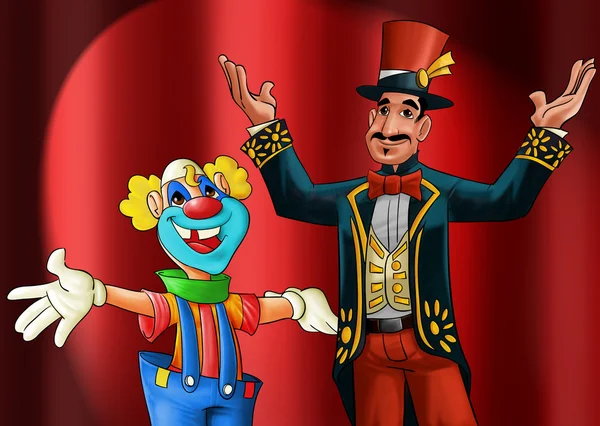 Entertainer und Clown — Stockfoto