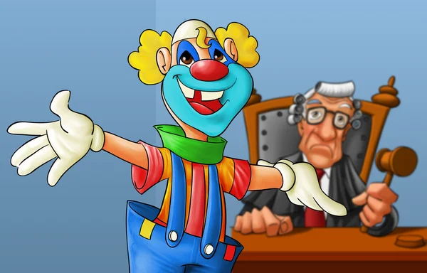 Clown in het Hof — Stockfoto