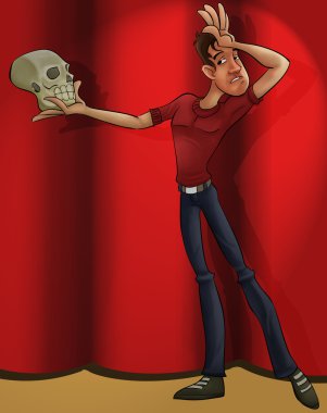Actor playing hamlet clipart
