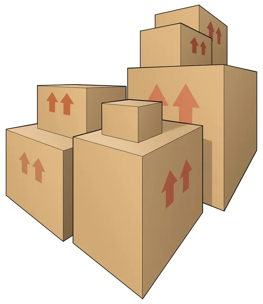 Grandi scatole — Foto Stock