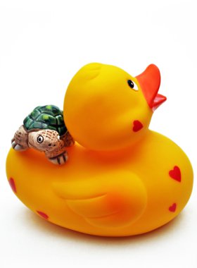 üzerinde rubberduck turtle