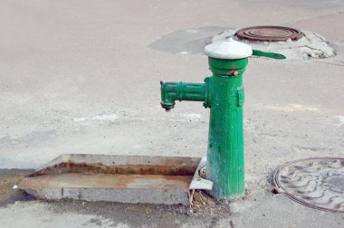 Old water pump clipart