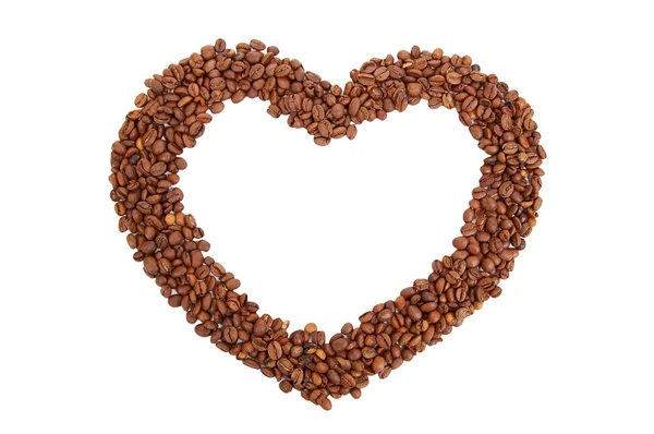 Corazón de grano de café — Foto de Stock