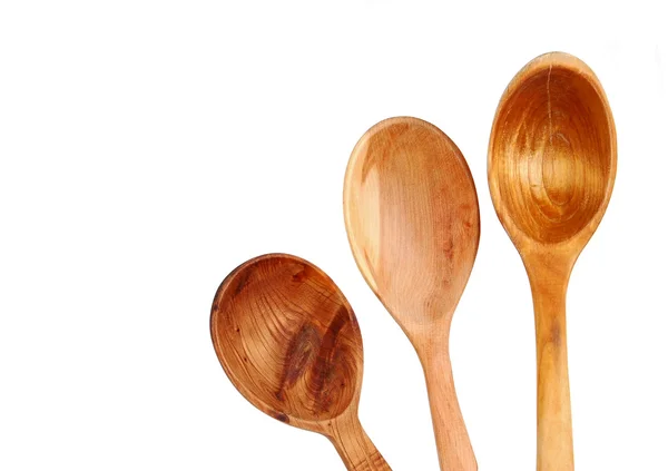 Set di cucchiai di legno — Foto Stock