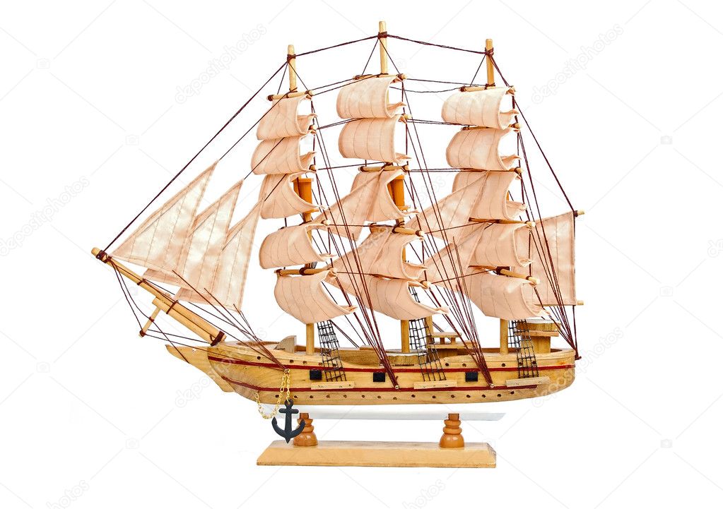 Wooden ship toy model — Stock Photo © unkas #5820309