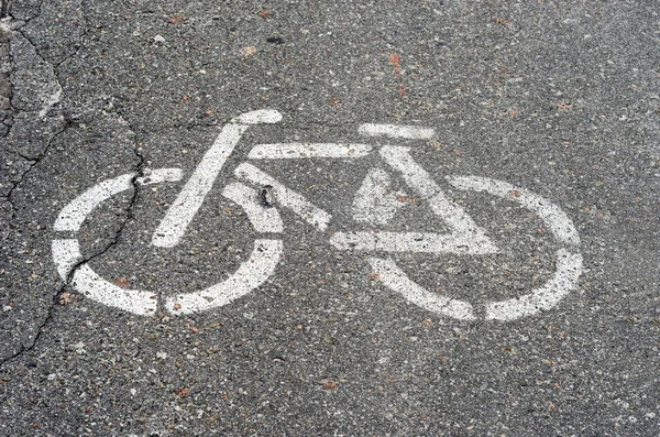 stock image Bicycle lane road sign