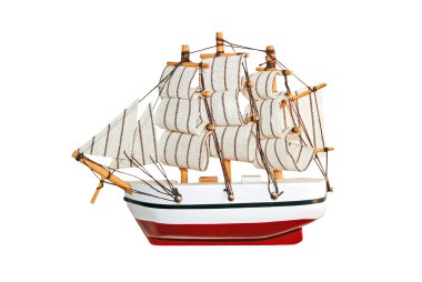 Wooden ship toy model clipart