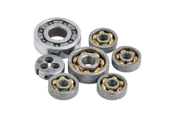Old and dirty ball bearings — Stock Photo, Image