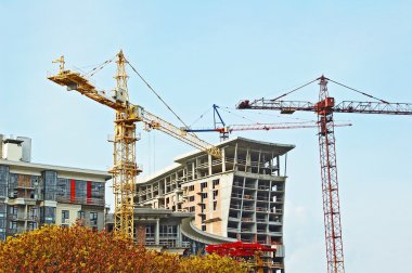 Vinç ve highrise şantiye