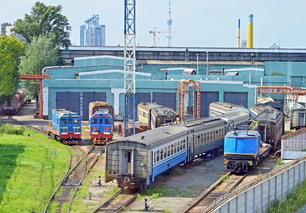 Depósito de trenes — Foto de Stock