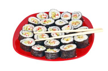 Sushi and stick clipart