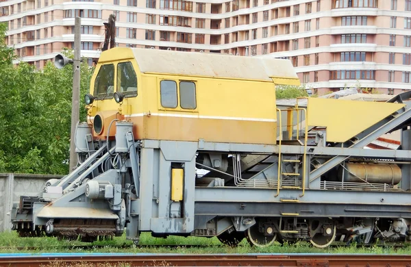 Hó eltávolítása vonat mozdony — Stock Fotó