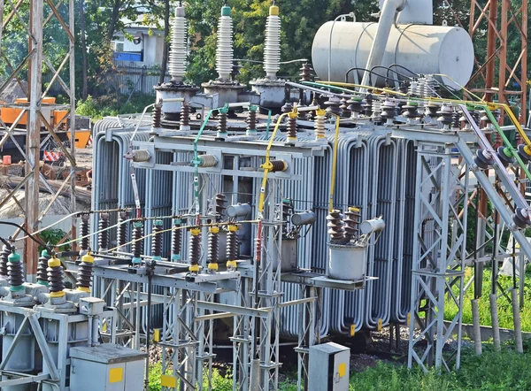 Subestación de CA de alto voltaje — Foto de Stock