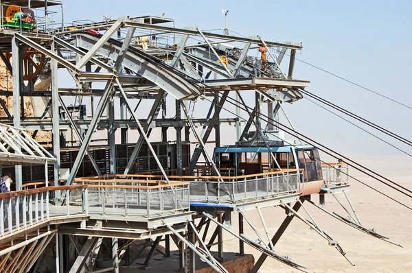 stock image Aerial cableway station