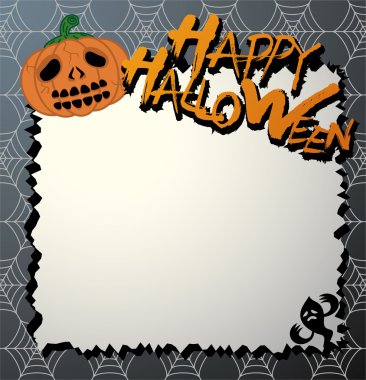 Vector halloween card / letter paper clipart