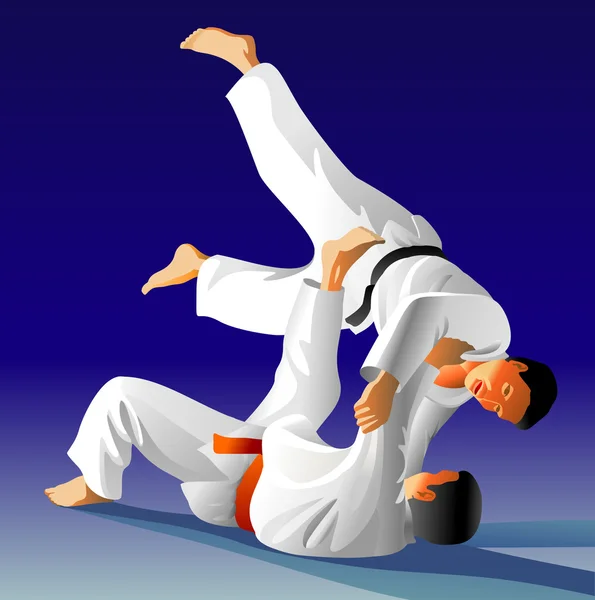 Judo-Kämpfer — Stockvektor