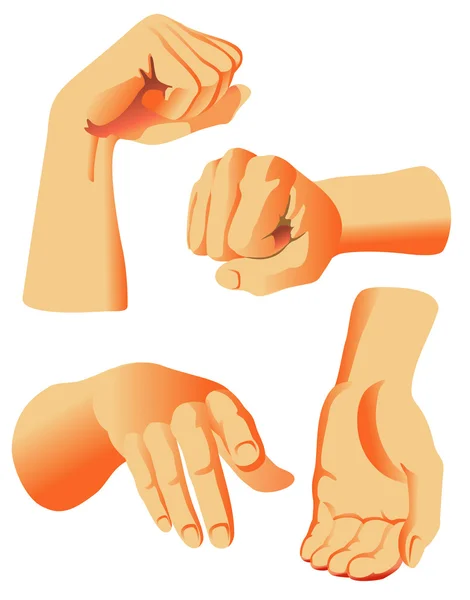 Позиции рук — стоковый вектор