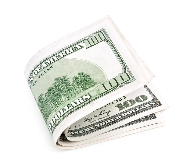 100 dolarlık üç çökmekten banknotlar — Stok fotoğraf