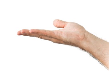 Empty male hand clipart